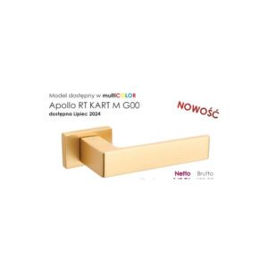 Klamka Infinity Apollo Fit  RT KART M G00 złoty mat Nowość 2024!