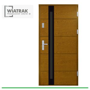 Drzwi drewniane Wiatrak płytowe DP60