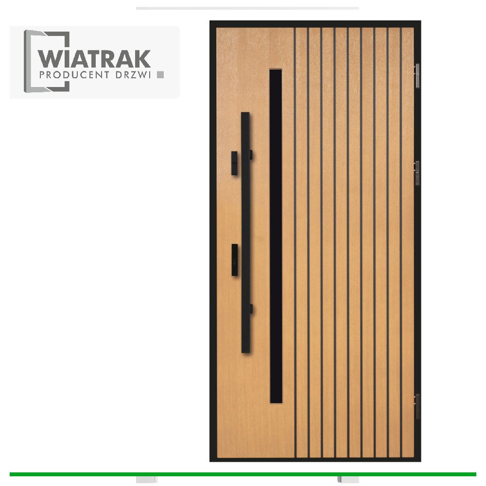 Drzwi drewniane Wiatrak płytowe DP66 Vintage