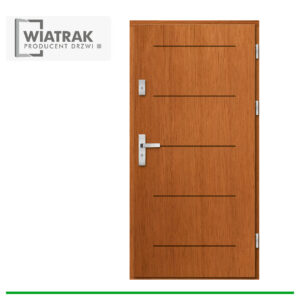 Drzwi drewniane Wiatrak płytowe DP47