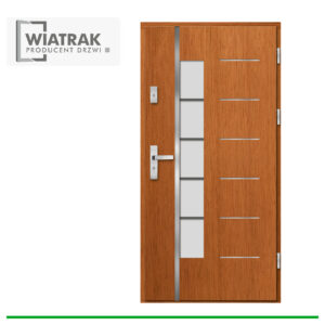 Drzwi drewniane Wiatrak płytowe DP11